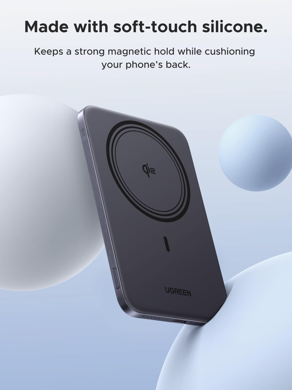 UGREEN MagFlow Air Magnetic Power Bank (5000mAh, Qi2 15W)