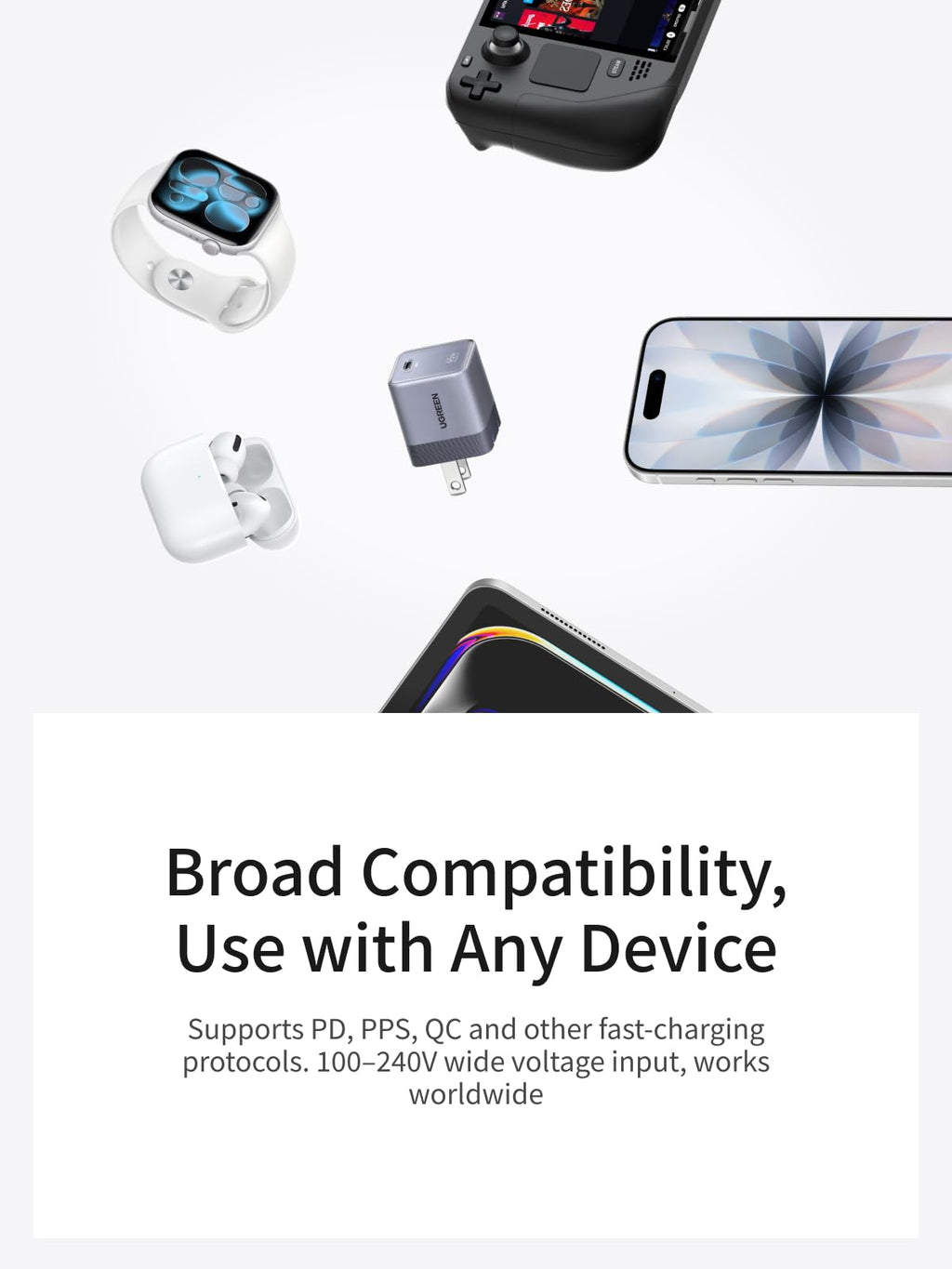 UGREEN Nexode Air USB-C Charger (45W, GaN, Foldable Plug)